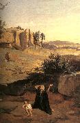  Jean Baptiste Camille  Corot Hagar in the Wilderness painting